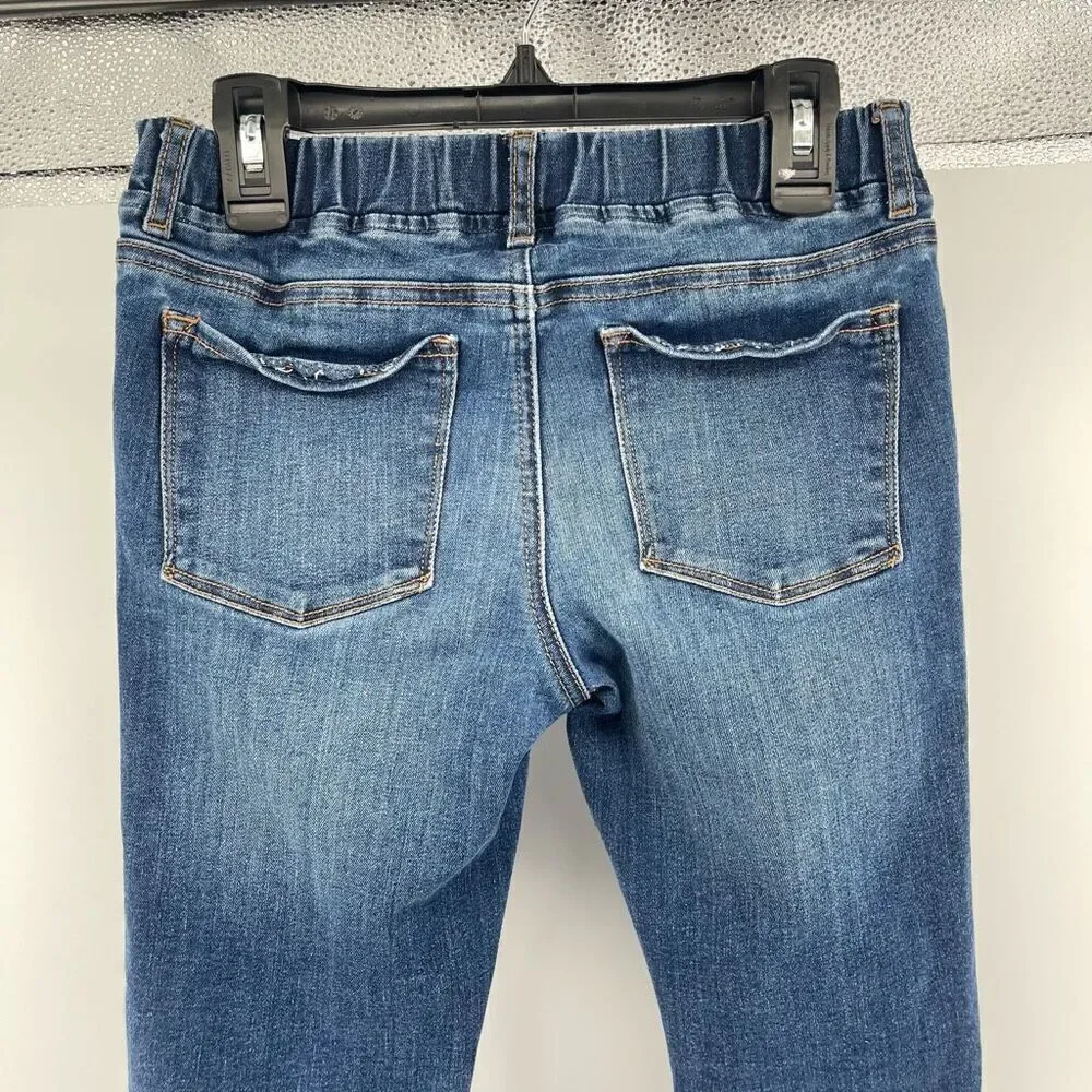 GAP Girls High Stretch Jegging Ankle Jeans Size 12 Embroidered Butterfly Patch